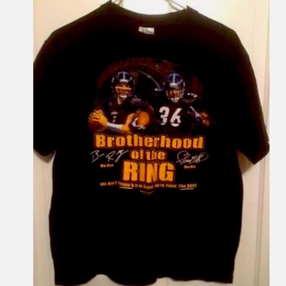 PITTSBURGH STEELERS "BROTHERHOOD OF THE RING" SIZE MEDIUM T-SHIRT - Picture 1 of 2